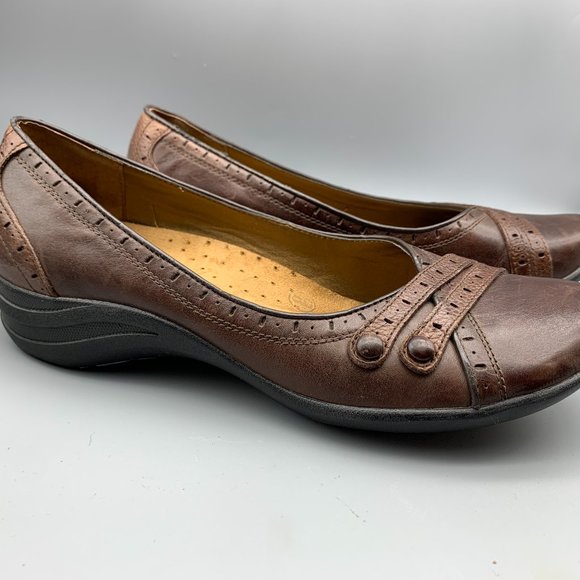 Hush Puppies Shoes - Hush Puppies Zero G size 11W Brown Leather Slip-on Shoes